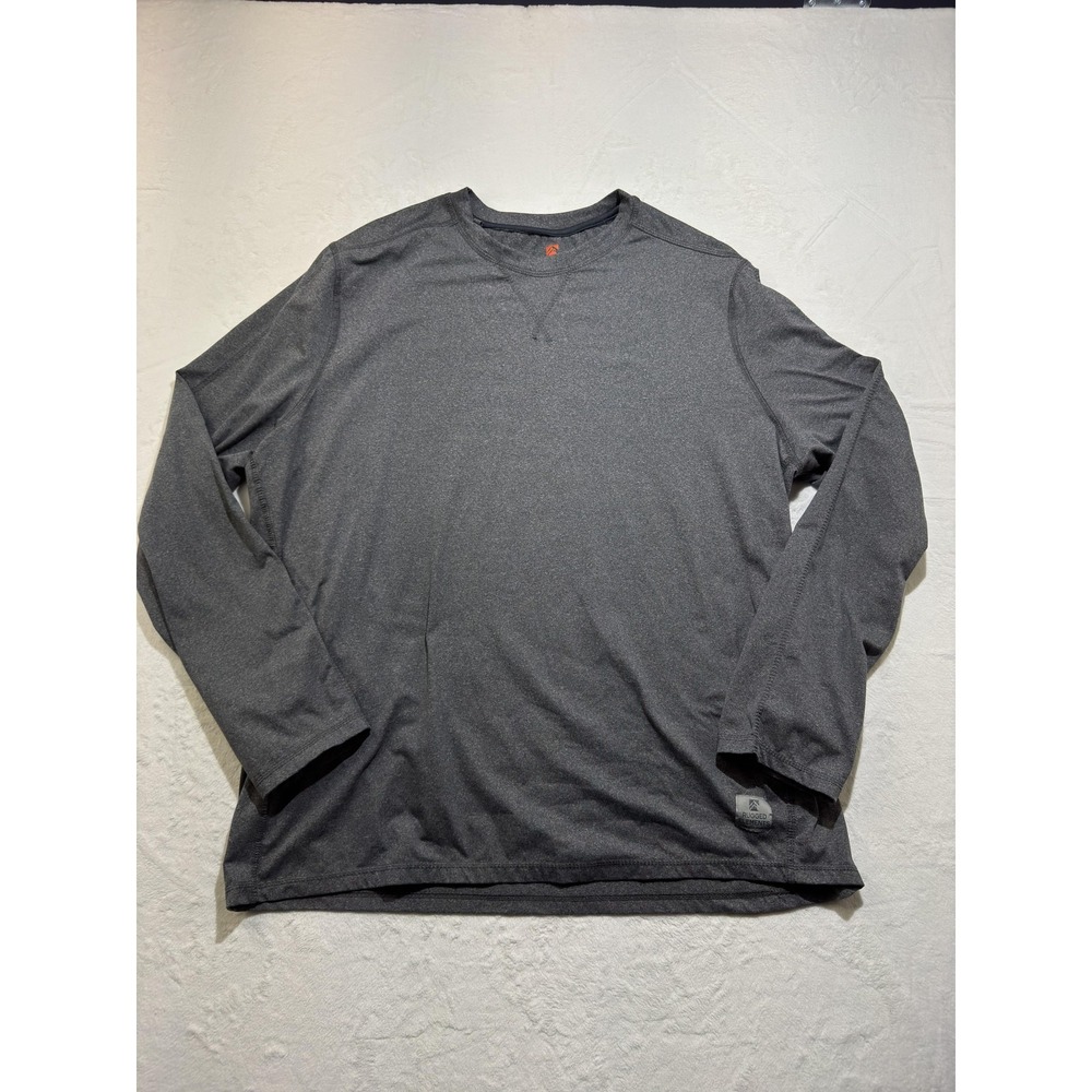 Rugged Elements Shirt Mens 2XL Gray Long Sleeve Tagless Crew Neck Casual Tee